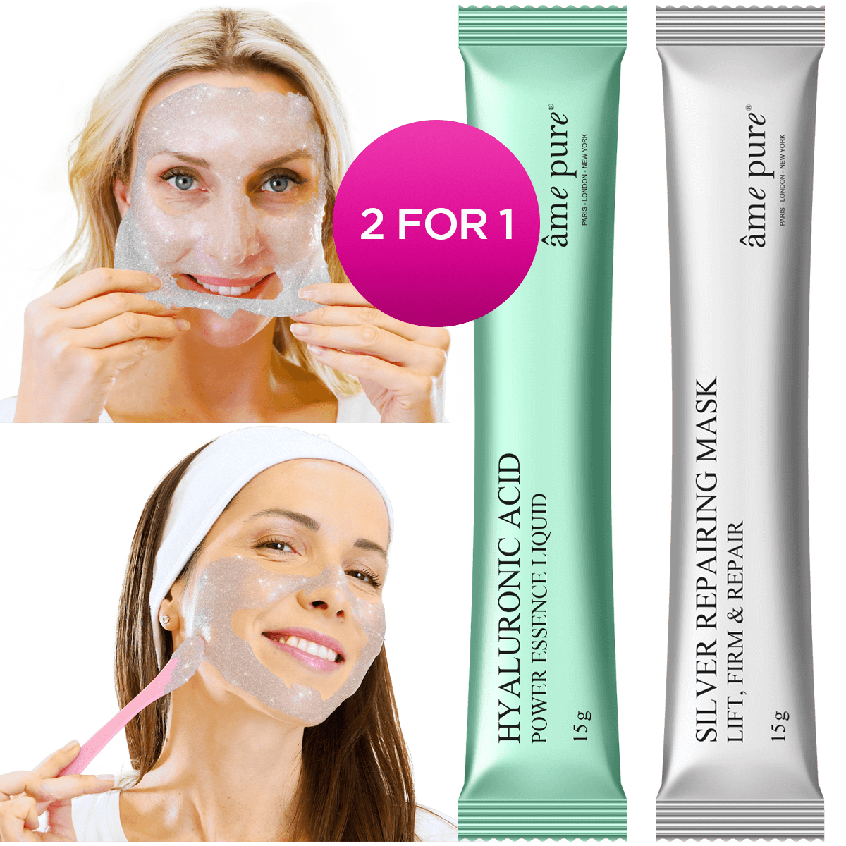 Jelly Glow Rubber Mask™ - Silver | 2 for 1